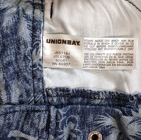 Vintage Y2K Union Bay Tropical Print Shorts Romper M - Picture 5 of 8